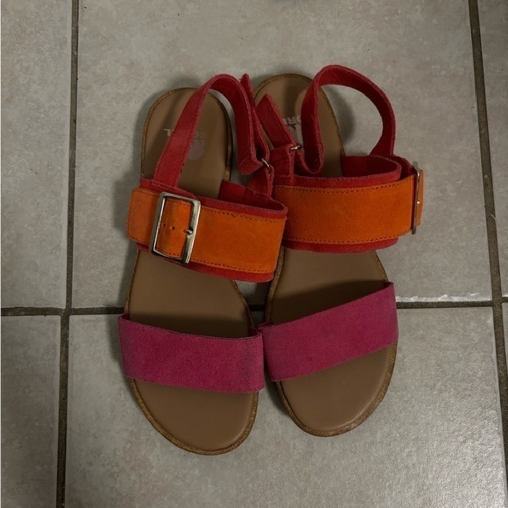 Sorrel Ella III Slingback Colorful Red Glo/ Gum Women's Sandals